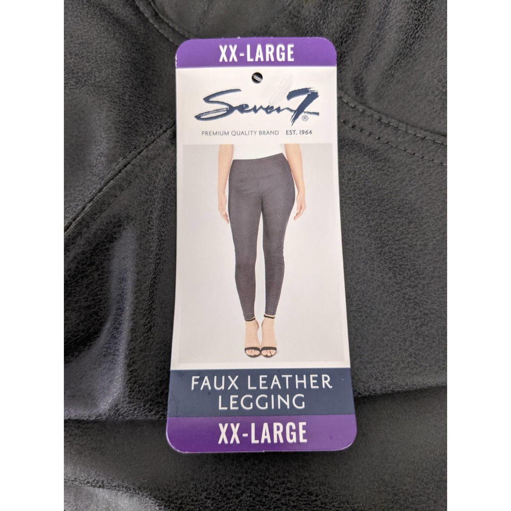 Seven7 Faux Leather Leggings Gunmetal Gray - Picture 6 of 9